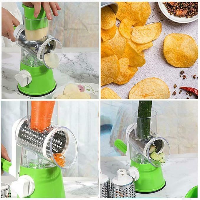 Suction feet holding the grater steady on a table