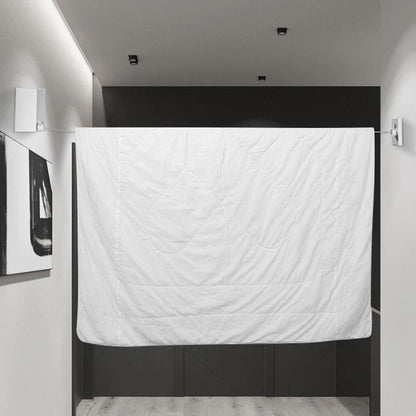 Clothesline extended across a balcony
