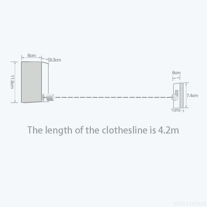 Clothesline holding washing