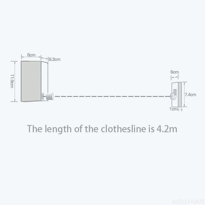 Clothesline holding washing