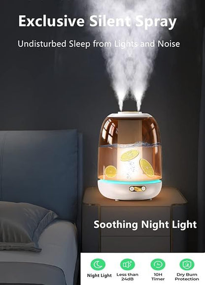 Compact humidifier on a desk